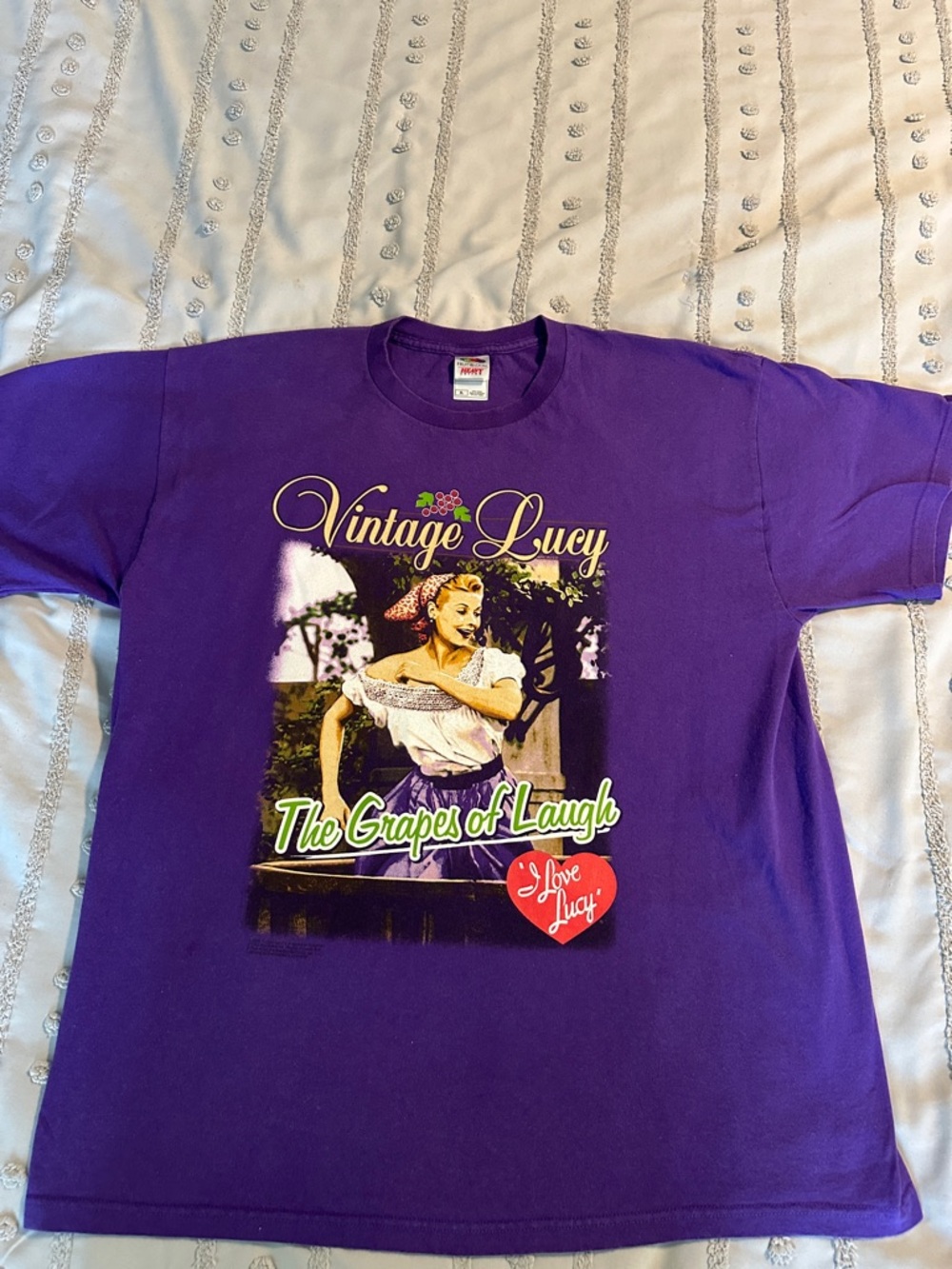 Vintage Lucy "The Grapes of Laugh" Graphic Tee - Purple XL